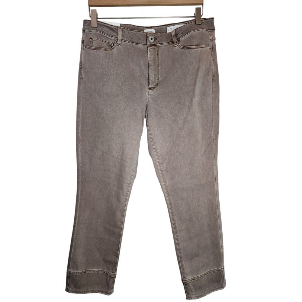J. Jill Pants Women's 10 Tall Cropped Authentic‎ Fit Tan Denim NWT